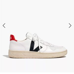 Madewell x Veja v-10 Leather Extra White Nautico Pekin EUR sz 39, US sz 8